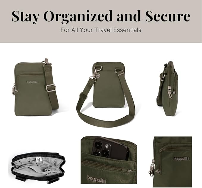 Baggallini Women's Securtex Anti-theft Activity Crossbody Bag