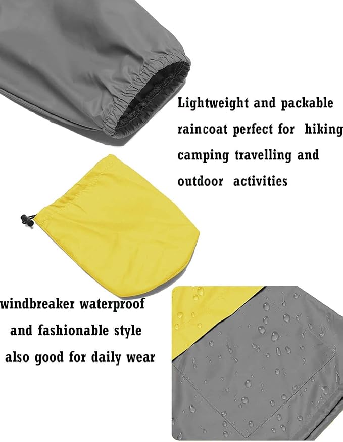 Avoogue Raincoat Women Lightweight Waterproof Rain Jackets Packable Outdoor Hooded Windbreaker