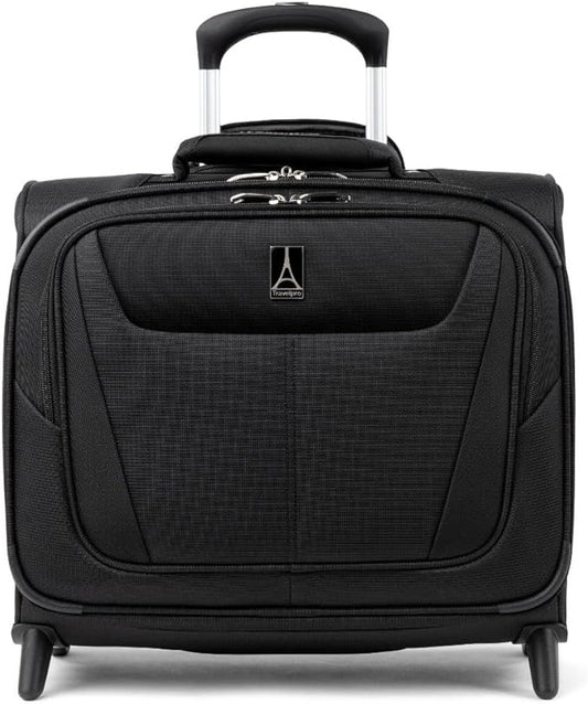Travelpro Maxlite 5 Softside Lightweight Rolling Underseat Tote Upright 2 Wheel Bag, Men and Women, 14-Inch — Black