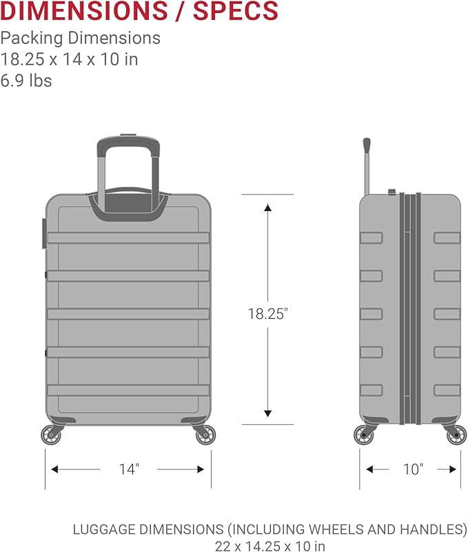 SwissGear 7366 Signature Hardside Expandable Luggage with Spinner Wheels, TSA Lock, Cup-Holder, Coral Almond, Carry-On 19-Inch