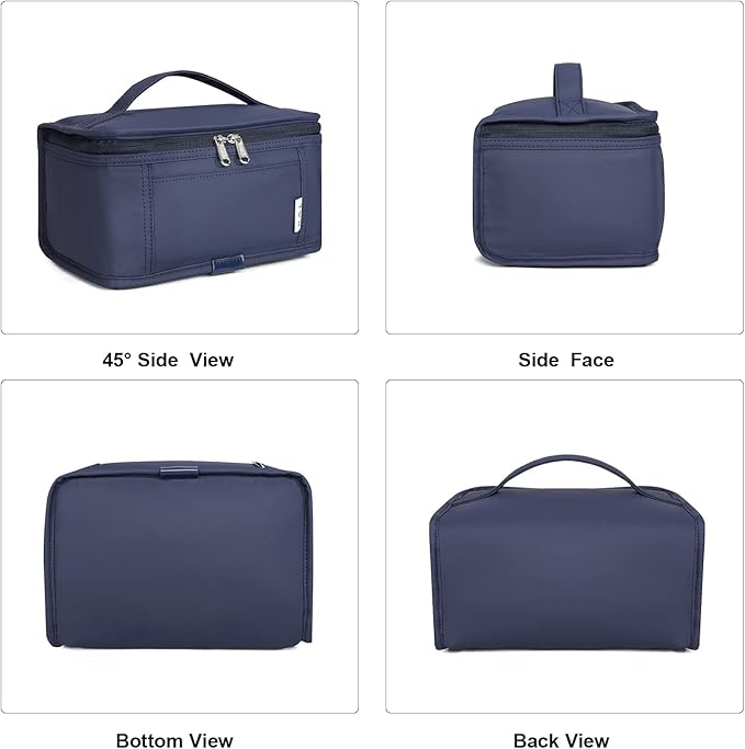 NOL Mini Insulated Lunch Bag for Women Men Kids | Small Leakproof Reusable Lunch Tote | Fits 6 Cans 330ml | Thermal Cooler for Work School Picnic Camping, Navy blue