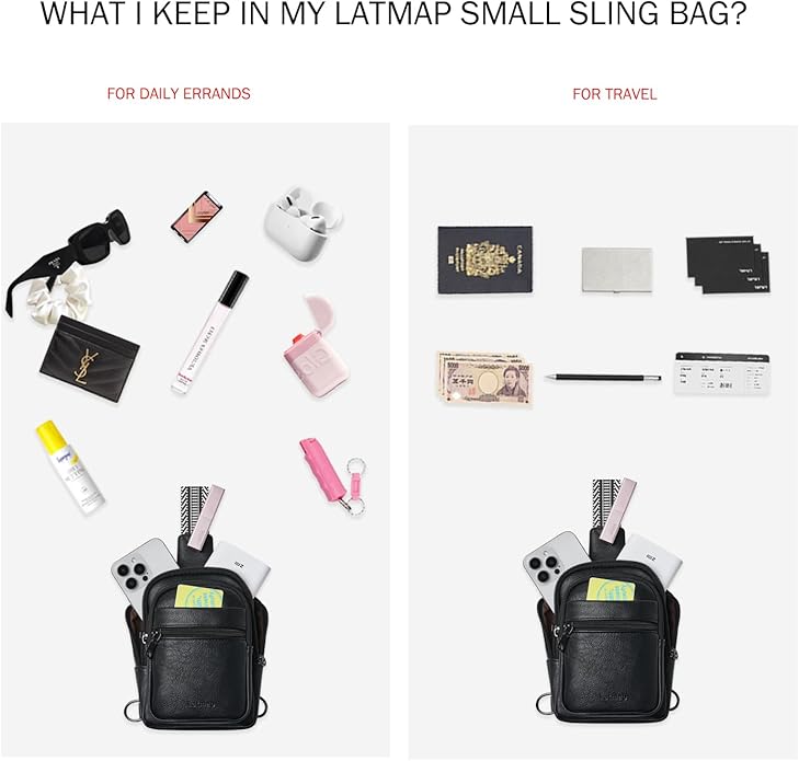 Sling Bag For Women Faux Leather Small Casual Daypack Backpack Fanny Pack Crossbody Chest Bags Purse