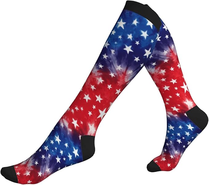 Compression Socks Knee High Circulation Support Socks For Women Men Athletic Running Work Hiking Cycling Travel