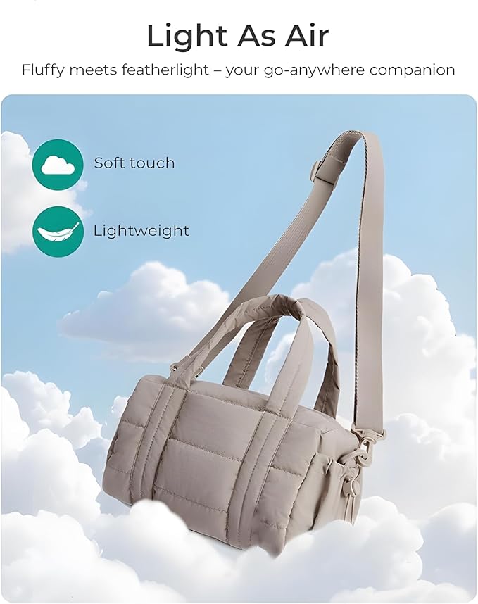 Elegant Mini Gym and Duffle Bag for Women, Detachable Crossbody Strap, 5L Small Shoulder Bag (9.84x5.9x5.9 Inches) (brown)