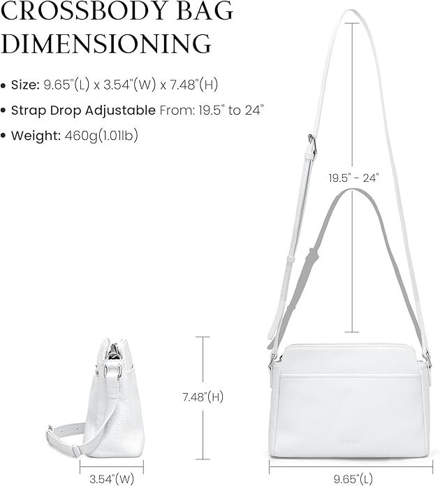 befen Anti-theft Crossbody Bag for Women Genuine Leather, Small Cross Body Shoulder Handbags with RFID Card Slots