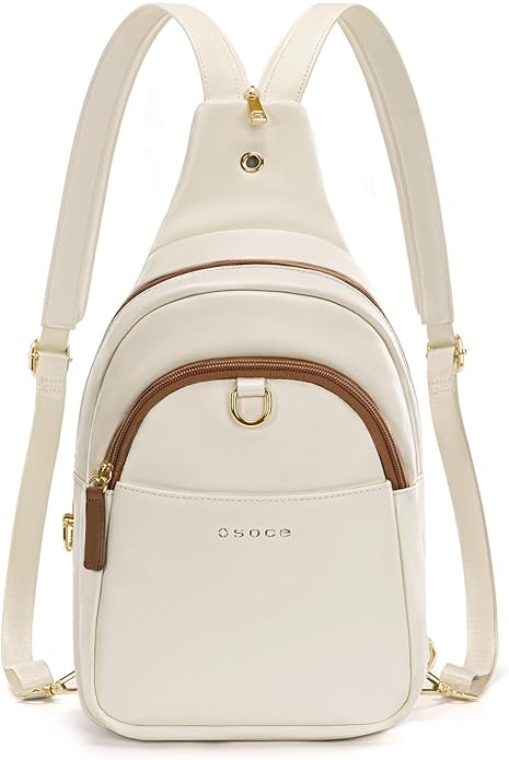 Crossbody Bags for Women Sling Bag Anti Theft PU Leather Travel Chest Purse Small Adjustable Strap Fits Large Phone