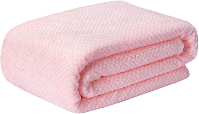 Fuzzy Throw Blanket, Plush Fleece Blankets for Adults, Toddler, Boys and Girls, Warm Soft Blankets and Throws for Bed, Couch, Sofa, Travel and Outdoor, Camping (Twin(60"x80"), XL1-Baby Pink)