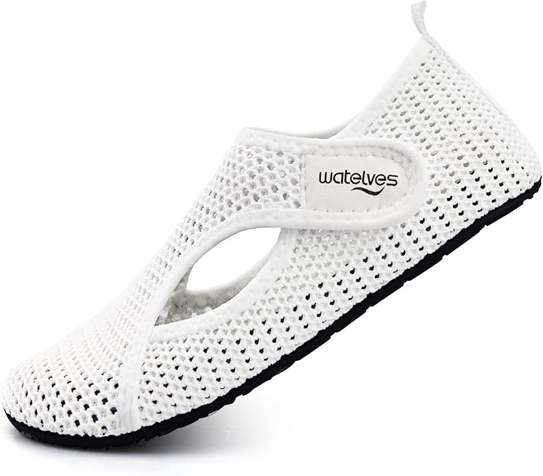 WateLves Water Shoes for Women Men Swim Beach Aqua Socks House Slippers Quick Dry Barefoot Travel Shoes with Adjustable Magic Tape for Pool Diving Boating Yoga