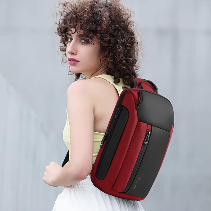 BANGE Men's Crossbody Backpack - Waterproof Shoulder Bag for Travel, Hiking & Daily Commute