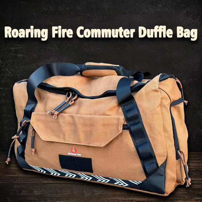 Roaring Fire 3 in 1 Commuter Duffle Bag, 40L Large Capacity, Waterproof Weekender Travel Bag, Can be Worn As a Backpack, Crossbody Bag, or Handle Bag,Suitable for Men & Women Commuting, the Gym