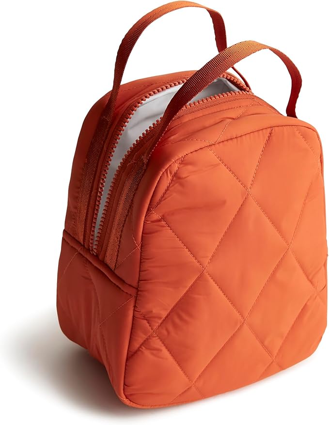Vera Bradley Women's Featherweight Lunch Bag, Potter's Clay, One Size