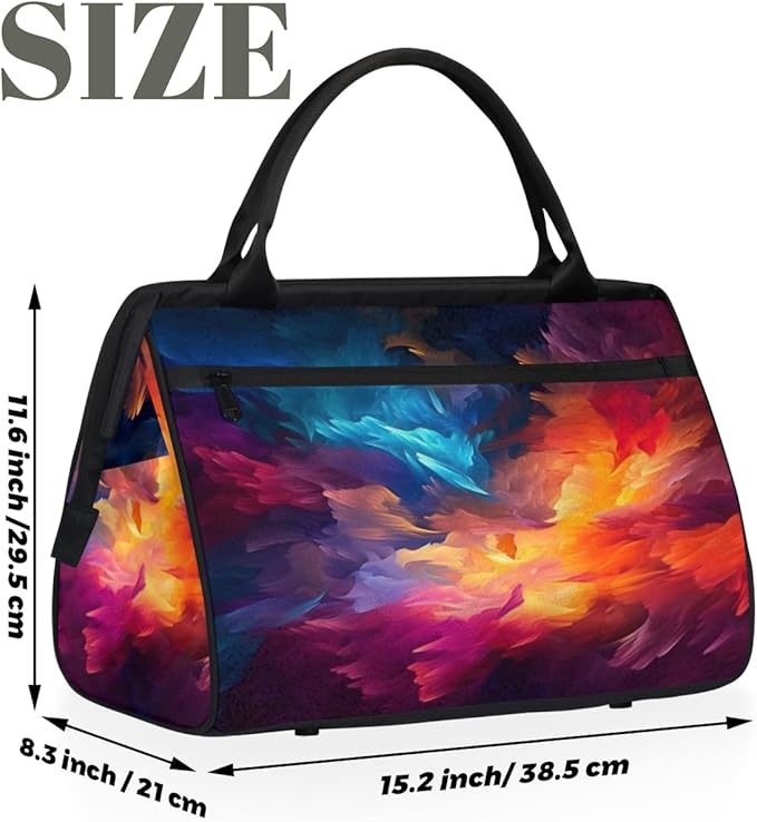 Nebula Overnight Weekender Bag for Women Men Travel Duffel Bags Waterproof Luggage Carry on Sports Yoga Gym Bag