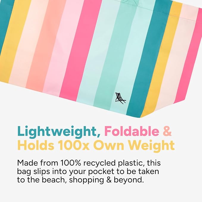 Dock & Bay Everyday Beach Tote Bag - Reusable Carrier Bag for Daily Use - Carries Up to 10kg - 100% Recycled Materials