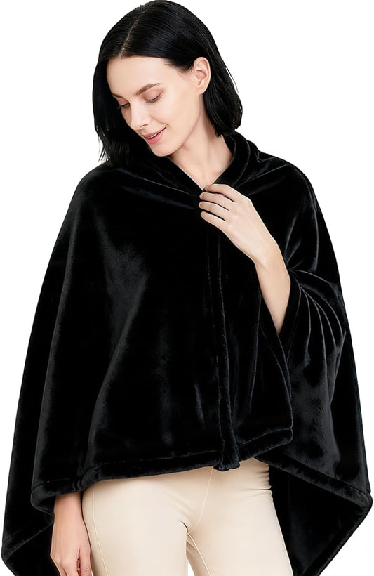 Ponchos for Women, Comfy Wearable Blanket, Gifts for People Who are Always Cold, Winter Shawl for Home, Office, Travel