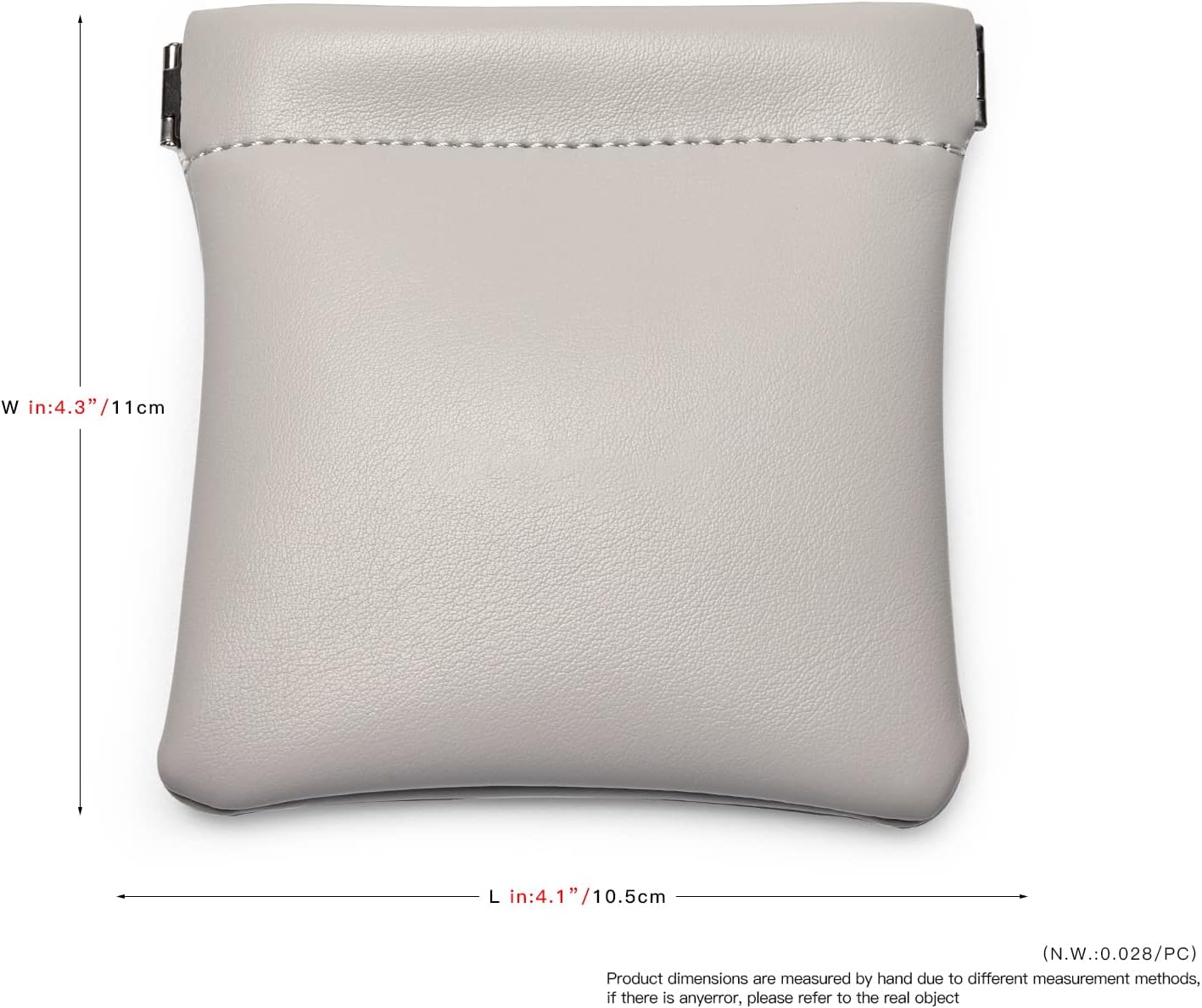 PU Leather Jewelry Travel Bag Leather Jewelry Pouch Christmas,Wedding Party Favor Gift Bag (L, Grey)