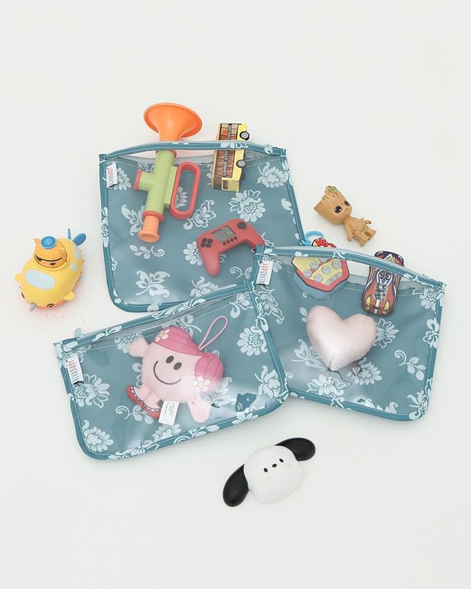 ALVA Diaper Bag Pouches | 3pcs Mess-Proof Travel Toiletry | TSA Approved Toiletry Bag | Cosmetic Makeup Bag Diaper Organizer for Baby and Mom Essentials