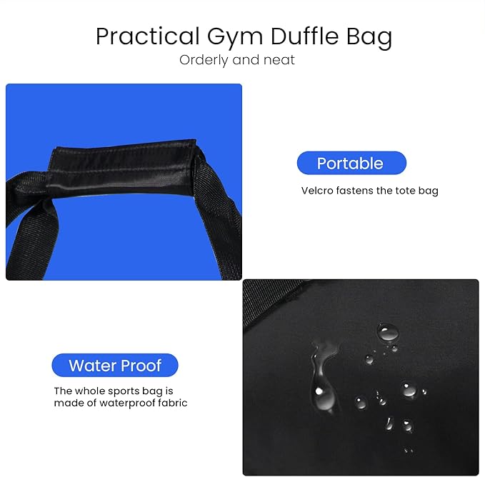 C&F BOGMOST Small Gym Bag for Women & Men,Small Lightweight Duffel Bag Carry On Bags Mini Duffel Travel Bag Waterproof Sports Bags for Workout/Sport/Travel, Beige,Medium