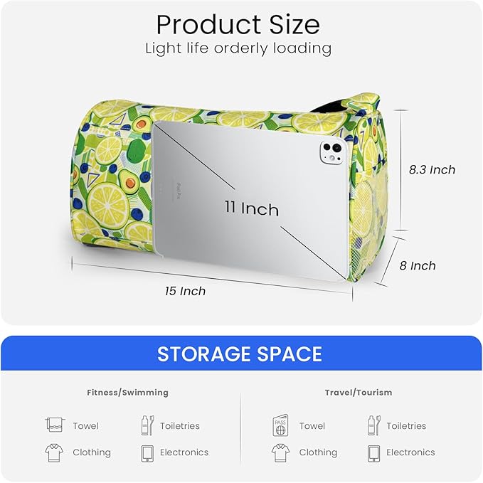 C&F BOGMOST Small Gym Bag for Women & Men,Small Lightweight Duffel Bag Carry On Bags Mini Duffel Travel Bag Waterproof Sports Bags for Workout/Sport/Trave,Colorful Leaves