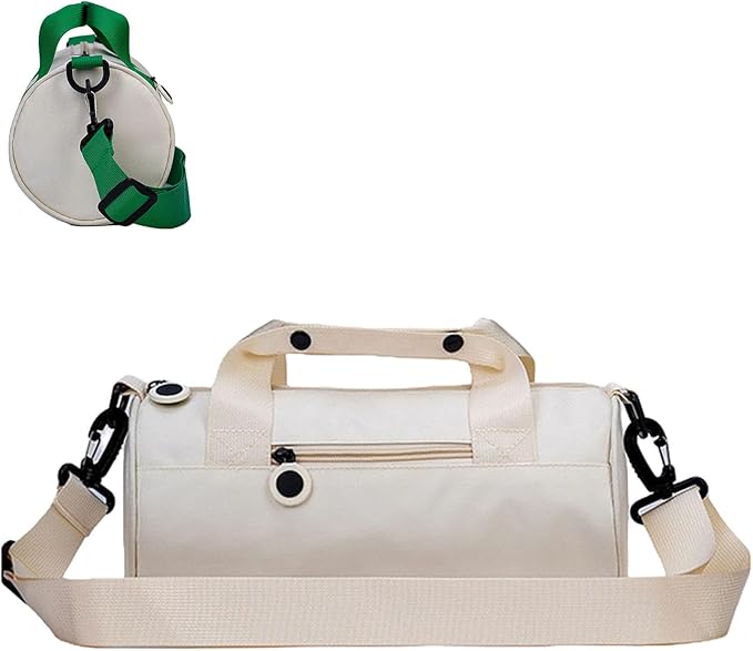 Small Gym Bags Crossbody Tote Workout Travel Duffle Bags For Daily Outdoor Exercise Cycling Swimming Dance Sport (White, S)