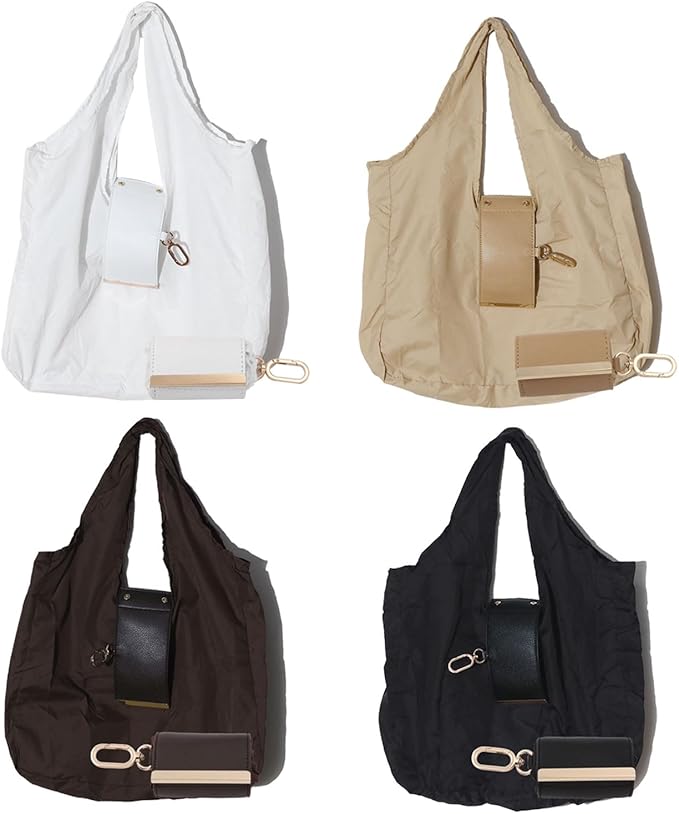 Foldable Tote Bag Keychain - Large Capacity Portable Shopping Bag Keyring - Reusable Groceries Bag for Daily Use