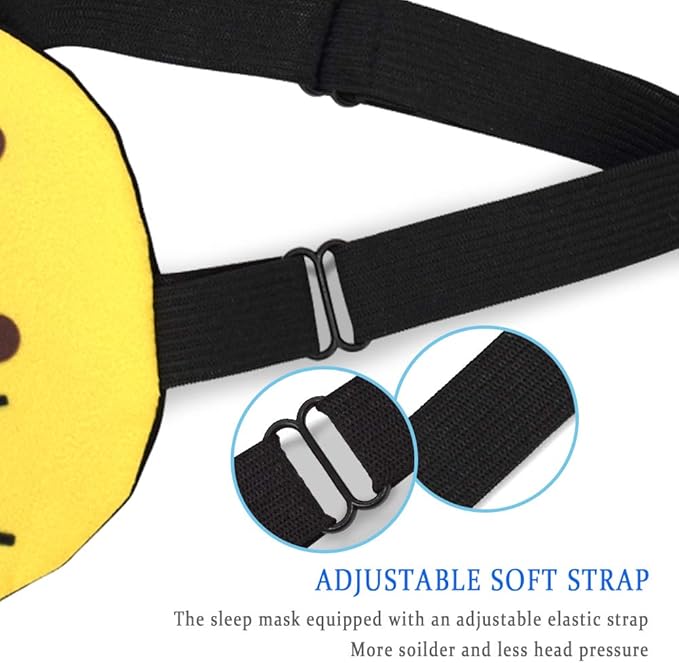 HYCLES Sleep Mask for Kids Sleeping Eye Cover Cute Cartoon Animal Funny 3 Pcs Blindfold Eyeshade for Men Women Plane Travel Game Nap Night Sleeping