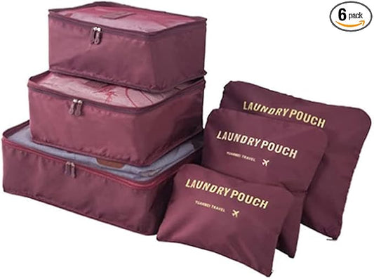 Portable Packing Cubes - Perfect Luggage Organizer Bags, Packing Cubes for Suitcases, Compression Packing Cubes, Travel Bags Organizer for Luggage, Luxurious Travel Cubes, Wine
