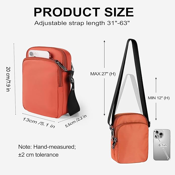 BROADREAM Small Sling Bag for Men, Anti-Theft Crossbody Sling Backpacks for Women - Mini Shoulder Chest Bag for Travel