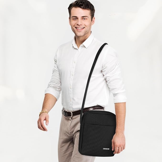 Messenger Bag, Crossbody Bag Shoulder Bag for Men Water Resistant Man Bag Man Purse for Business Office | Slim Business Design, Lightweight Commuter