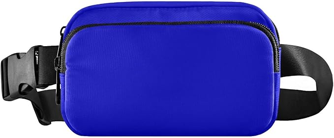 Fanny Pack for Women Men Water Resistant Fashion Waist Packs with Adjustable Strap Belt Bag for Travel Workout Jogging Hiking Medium Blue