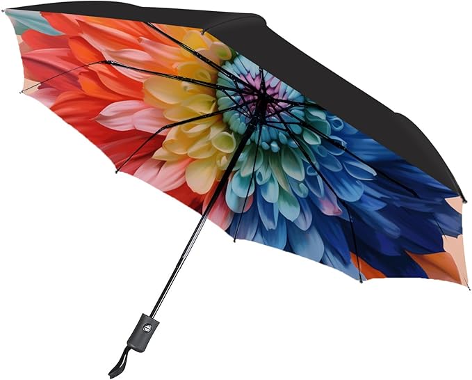 MRTLLOA 42/49 Inch Compact Travel Essentials Umbrella for Rain, Lightweight, Portable, Automatic, Strong, Waterproof Folding Umbrellas for Women, Men and Teenagers