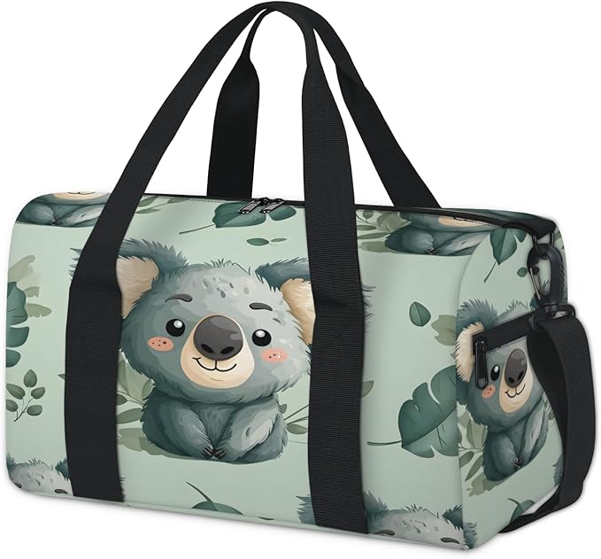 Kawaii Koala Travel Duffle Bag for Women Men, Overnight Weekender Bag, Carry on Tote for Sport Gym