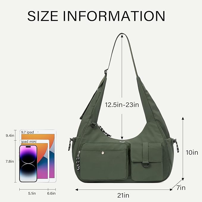 CLUCI Travel Purses for Women, Waterproof Nylon Crossbody Bags for Woman Trendy, Anti Theft Shoulder Handbags for Ladies