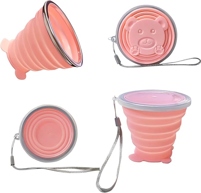Collapsible Silicone Folding Cup - Lightweight Expandable Drinking Cup - Reusable Portable Mug For Travel, Camping, Hiking, Survival, Picnic, Beach, Holiday, Outdoor Sports