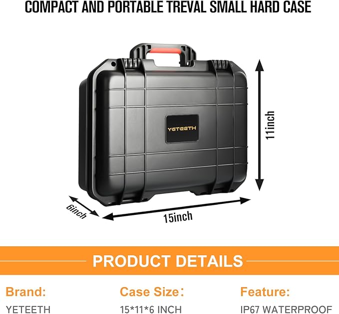Hard Camera Case for Meeting Owl 3 – Large Capacity Travel Cases for Camera, Power Supply, Cables, Card Holder, and Meeting Accessories | Waterproof Carrying Case for Owl 4+ / 4+ Pro Conference Use