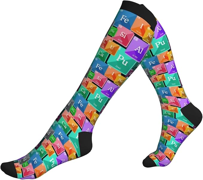Compression Socks Knee High Circulation Support Socks For Women Men Athletic Running Work Hiking Cycling Travel