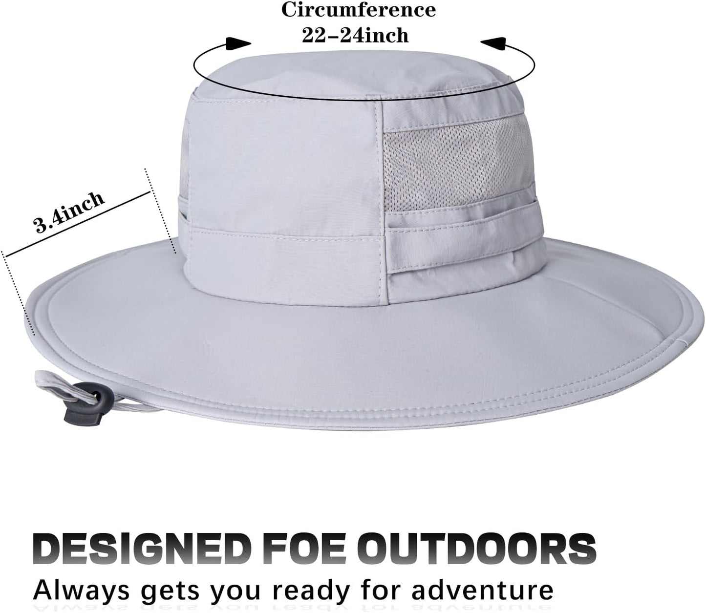 Sun Hat for Men/Women, UPF 50+ Fishing Hat,Waterproof Wide Brim Bucket Hat Foldable Boonie Hat for Hiking Garden Safari Beach