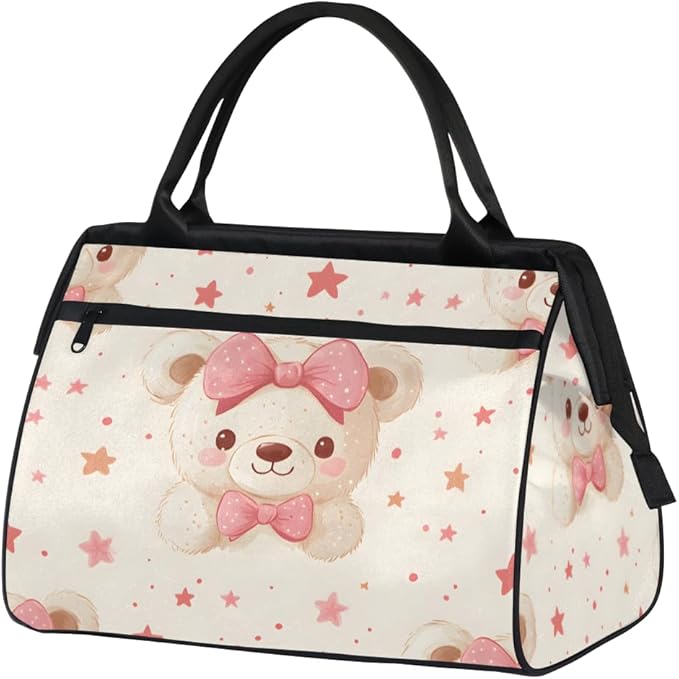 Teddy Bear Overnight Weekender Bag for Women Men Travel Duffel Bags Waterproof Luggage Carry on Sports Yoga Gym Bag