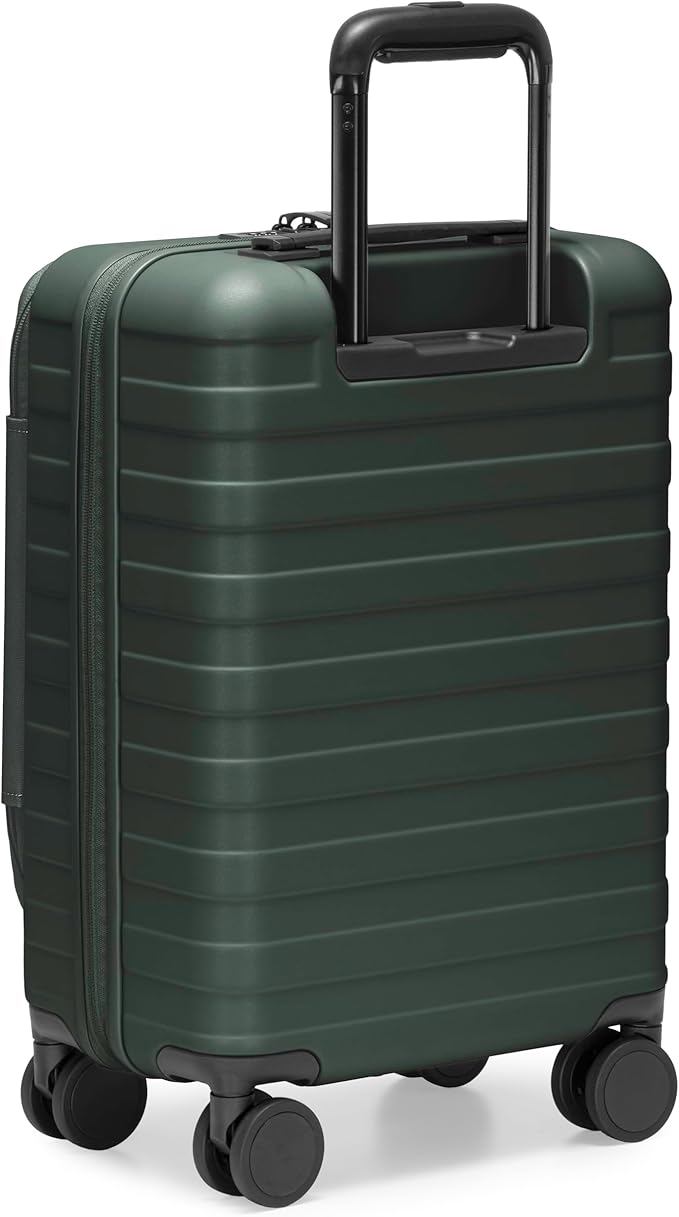 Traveler's Choice Novia Top Opening Expandable Polycarbonate Luggage with Spinner Wheels, Green, 21-Inch Carry-on