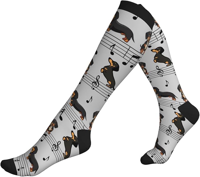 Compression Socks Knee High Circulation Support Socks For Women Men Athletic Running Work Hiking Cycling Travel