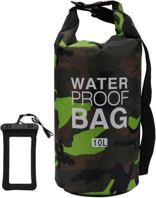 Waterproof Dry Bag 2L/5L/10L/15L/20L/30L, Roll Top Sack Keeps Gear Dry for Kayaking, Rafting, Boating, Swimming, Camping, Hiking, Beach, Fishing with Free Waterproof Phone Case