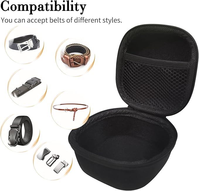 Belt Organizer Bag,Portable Storage Case for Ties and Belts,Organizer Bag for Travel or Drawer,Display Storage Container Holder Case,Black