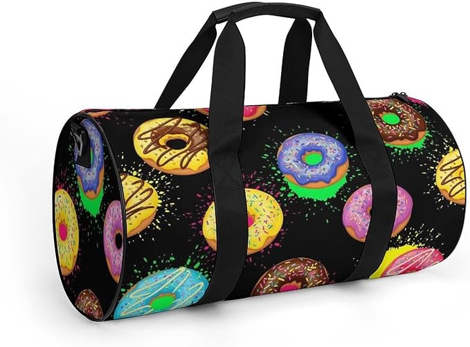 Gym Sports Travel Workout Bag Splash Doughnut Donut Dance Yoga Gymnastics Bag Basketball Football Weekender Bags for Men Women