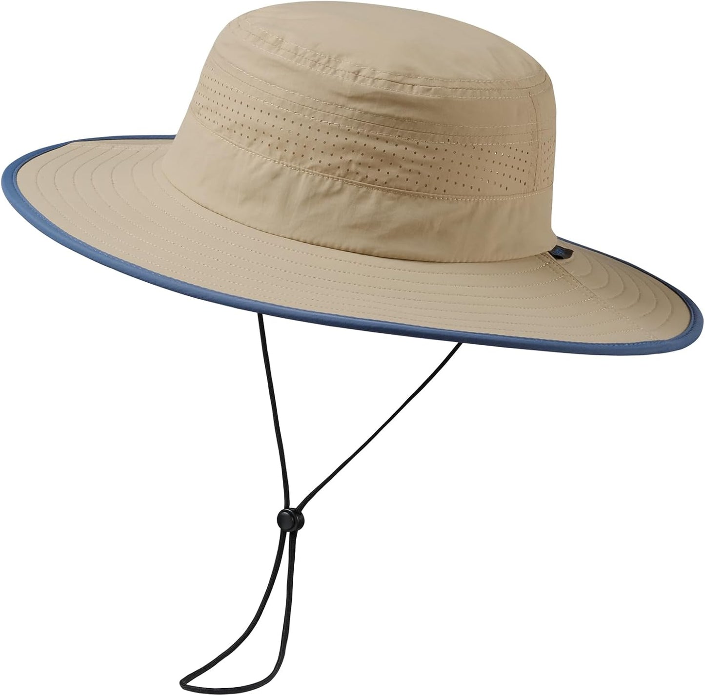 UPF 50+ Foldable Brim Water-Resistant Sun Bucket Hat with Laser Perforated Mesh Adjustable for Men Women Outdoor