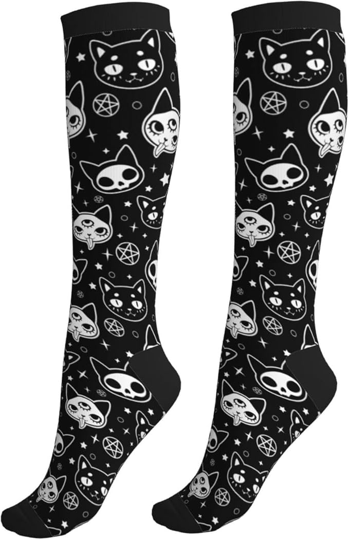 Compression Socks Knee High Circulation Support Socks For Women Men Athletic Running Work Hiking Cycling Travel