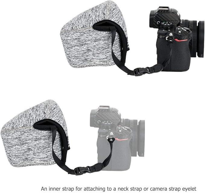KIWIFOTOS Neoprene DSLR Camera Sleeve Compatible with Sony ZV-E10 II Nikon Z50 Z fc Fuji X-S10 X-T50 Canon EOS R50 Travel Camera Case Pouch