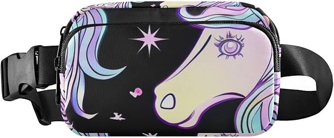 Gradient Unicorns Fanny Pack for Women Men Water Resistant Fashion Waist Packs with Adjustable Strap Belt Bag for Travel Workout Jogging Hiking 21219336