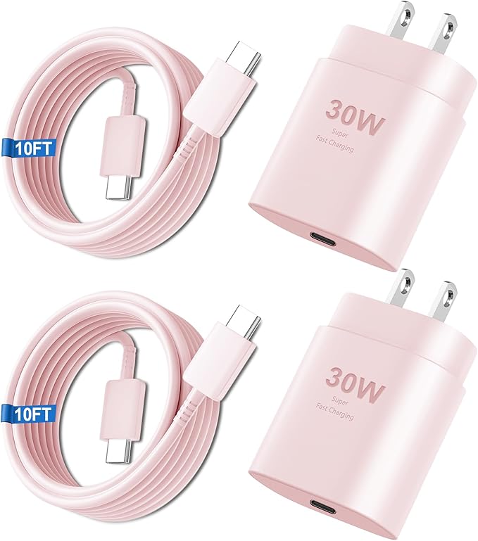 iPhone 16 15 17 Pro Max Charger 30W Type C Chargers USB C Fast Charger Block iPhone 16 Chargers Fast Charging with 10FT C Charging Cable for iPhone 17/17 Pro Max/16/16 Pro Max/15/15 Pro/iPad/Samsung