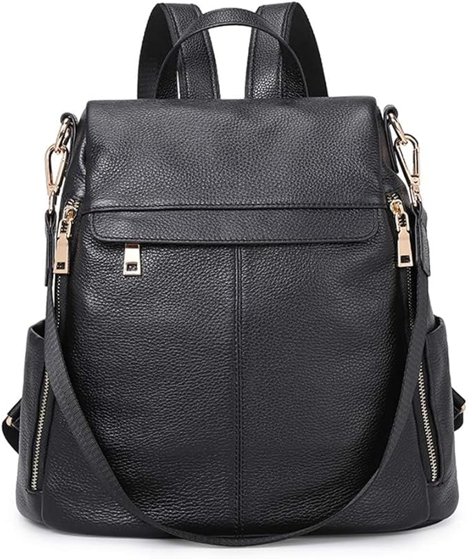 Kattee Women's Anti-Theft Backpack Purse Genuine Leather Shoulder Bag Fashion Ladies Satchel Bags