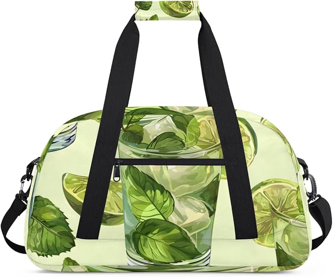 Iced Lime Kids-Duffel-Bags Gymnastics Dance Bag Carry-On Overnight Travel Gym Lightweight Dance Sports Bags For Girls Boys Kids，