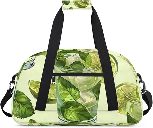 Iced Lime Kids-Duffel-Bags Gymnastics Dance Bag Carry-On Overnight Travel Gym Lightweight Dance Sports Bags For Girls Boys Kids，